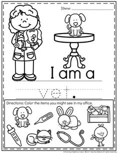 i am a worksheet with pictures and words for children to color, including the letter