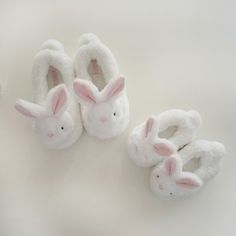 Cute Kids Bunny Slippers Fuzzy Closed Back Girls House Shoes Cute Non-slip Slippers For Spring, Cute Non-slip Spring Slippers, Playful Non-slip Closed Toe Slippers, Non-slip Closed Toe Slippers, Playful Non-slip Slippers With Round Toe, Cute Non-slip Closed Toe Slippers, Playful Non-slip Round Toe Slippers, Playful Slip-on Slippers For Spring, Playful Spring Slip-on Slippers