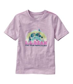 Our supersoft tee features the glow-in-the-dark graphics kids love, with the lasting quality parents appreciate - no wonder they're a #1 favorite. Relaxed Fit. 100% cotton. Machine wash and dry. Unisex styling; ideal for boys and girls. Vivid colors stay true, wash after wash. On average, one hour of sunlight equals 20 minutes of nighttime glow. Classic crewneck styling. Imported. | Kids' Graphic Tee, Glow-in-the-Dark, Cotton Ll Bean, Kids Graphic Tees, Kids Tops, Exclusive Designs, Happy Places, Cool Kids, Fabric Care, The Darkest, Are You Happy