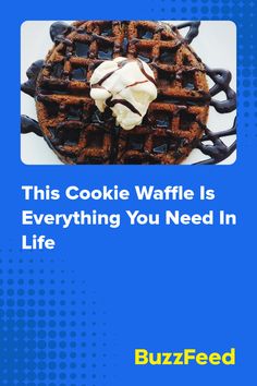 This Cookie Waffle Is Everything You Need In Life Waffle Iron, Waffle Maker, Muffin Pan, Donuts, Sweet Tooth, Waffles