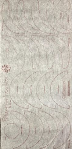 a piece of cloth with an image of waves in red and white on the side