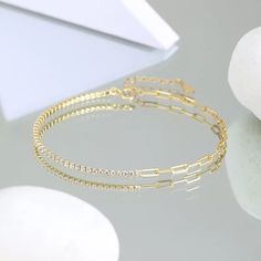 925 Sterling Silver; 18K Gold Plated;Nickel-free & Hypoallergenic.Length: 6.7in (17cm). Pearl Cluster Ring, Double Chain Bracelet, Hand Fashion, Silver Link Chain, Tennis Chain, Opal Ring Gold, Gold Bracelet Chain, Gold Plated Bracelets, Silver Pieces