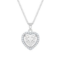 Sweet and delicate, we are in love with this brilliant cubic zirconia heart pendant necklace for girls. Made from 925 sterling silver, this dainty heart shape cubic zirconia centerpiece pendant shines bright with tiny round cz's around it. Your little girl will love and enjoy its shine everyday. This heart pendant comes with a complimentary 16 inches sterling silver chain. Perfect as Valentines Day gift or as a Birthday Gift for her. Gift box included. Heart Kids, Necklace For Girls, Cz Pendant, Heart For Kids, Girls Necklaces, Heart Pendant Necklace, Birthday Gifts For Her, Sterling Silver Necklace, Heart Shape