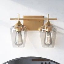 two lights are attached to the wall