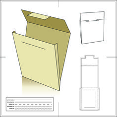 an open box with the front and back sides cut out to look like it has been folded