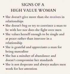 High Value Woman Aesthetic, Respected Women, A High Value Woman, Healing Journaling, High Value Woman, Divine Feminine Spirituality, Relationship Lessons, And So It Begins, Healthy Relationship Tips