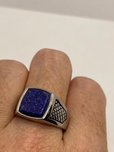 Vintage gemstone inlay stainless steel men's ring. Stainless steel does not tarnish. Genuine stones hand inlaid in the USA. Sizes 7-12 available please let us know what size you need. Please check out our THOUSANDS of customer reviews Classic Blue Stainless Steel Jewelry, Mens Stainless Steel Rings, Mermaid Ring, Rings Vintage, Blue Lapis Lazuli, Mens Ring, Blue Lapis, Men's Ring, Gmail Com