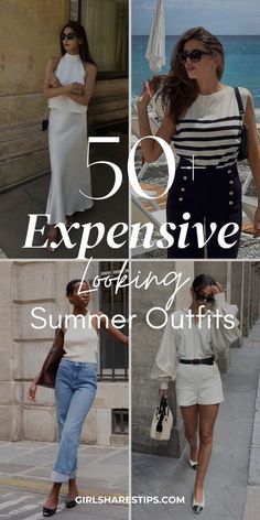 Raining Outfit Summer, Luxury On A Budget Fashion, Sophisticated Summer Outfits Casual, Rich Mom Aesthetic Outfits Summer, Elegant Summer Looks, Summer Old Money Style, Classic Vacation Outfits, Vacation Outfits Minimalist, Outfits That Make You Look Rich