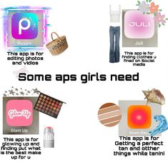 Apps girls need!!! App For Outfits, Best Apps For To Do Lists, Apps For Teenagers Girl, Y2k Apps To Download, Girly Apps To Download, Apps For Teen Girls Iphone, Apps For Glow Up, Apps For Best Friends, That Girl Apps You Need