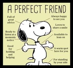 a poster with an image of a cartoon character and the words, a perfect friend