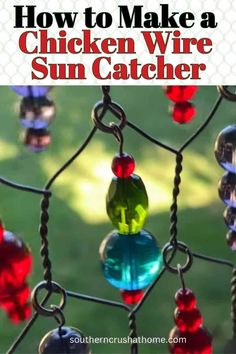 an image of how to make a chicken wire sun catcher