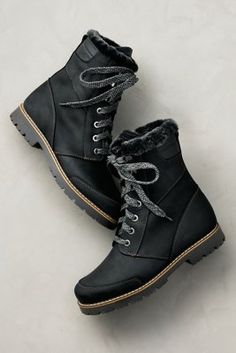 Women's Kanda Wool-Lined Leather Boots | Overland Leather Lace-up Boots For Cold Weather, Rugged Lace-up Boots With Leather Sole For Winter, Winter Lace-up Boots With Lug Sole And Calf Leather, Shearling Lined Leather Boots, Shearling Lace-up Winter Boots, Hiker Boots, Cowhide Leather, Italian Leather, Leather Boots