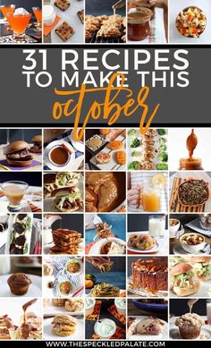 the cover of 31 recipes to make this mother's day special with pictures of food and drinks