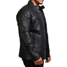 Men's Biker Black Leather Jacket - Biker Leather Jacket Outfit Type: Biker Leather Jacket Material: Real Leather Inner: Premium Lining Color: Black Zipper: YKK Collar: Stand Collar Pockets: 4 Zipper Pockets Sizes available from size XS to 5XL Biker Leather Jacket Outfit, Leather Jacket Outfit, Black Biker Jacket, Biker Leather Jacket, Classic Motorcycle, Leather Jacket Outfits, Jacket Outfit, Biker Leather, Genuine Leather Jackets