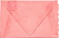 an old pink envelope with the corner cut out