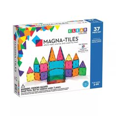 the magna - tiles set is in its box