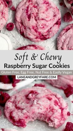 soft and chewy raspberry sugar cookies are the perfect treat for valentine's day