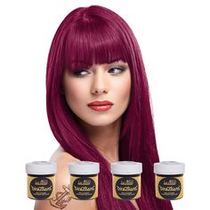 La Riche Directions Colour Hair Dye 4 Pack 88ml (Rubine) Cherry Red Hair Dye, Cute Dyed Hair, Directions Hair Colour, Permanent Hair Dye Colors, Hair Dye Brands, Black Cherry Hair, Curly Ombre, Dyed Hair Purple, Pink Hair Dye