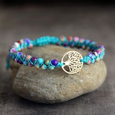 Tree Of Life Bracelet, Jasper Bracelet, Les Chakras, Women Bracelet, Woven Bracelets, Jasper Beads, Healing Bracelets, Gorgeous Bracelet, Jasper Stone