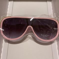 These Pairs Are Unisex. They Are Available In White,Pink,Blue,Brown,And Black. Casual Pink Sunglasses With Uv Protection, Chic Pink Sunglasses For Spring, Trendy Pink Plastic Sunglasses, Pink Sunglasses With Uv Protection For Day Out, Pink Sunglasses For Summer Party, Pink Gradient Sunglasses For Day Out, Chic Pink Sunglasses For The Beach, Pink Sunglasses For Beach In Summer, Pink Plastic Sunglasses With Uv Protection