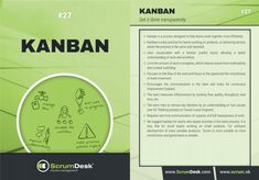 a brochure with information about kanban on it