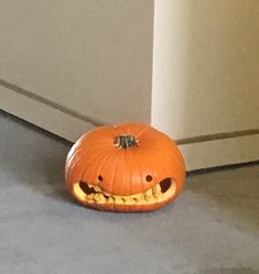 a pumpkin with its mouth open sitting on the floor in front of a door that says, why someone asks why you already have 40? halloween memes in your gallery