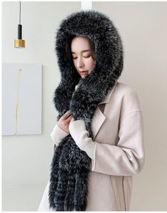 Description Commodity: Women Real Fox Fur Hats Scarf One Pieces Winter Snow Cap Earmuffs Hat Black Grey Material: Real Fox Fur; Size: The Total Length about 85 CM;  The Width about 13cm; Color: See picture; Friendship reminder:  1. We have enough stock to meet any quantity you need. If you need more quantity, please contact us to change the inventory.  2.Due to the different monitors setting and light effect, the product colors may display slightly differences in different monitors.please understand! 3.If you have any questions, please contact us by EBAY MESSAGE in time. we will try to resolve your concerns within 24 hours no matter how small.(Generally, we can reply to you in time, but sometimes due to the time difference, If our side is at night and cannot reply in time. But we can guara Winter Bonnet With Ear Flaps, One Size Fits Most, Black Hat With Ear Flaps For Fall, Warm Winter Bonnet With Ear Flaps, Warm Bonnet With Ear Flaps For Winter, Winter Outdoor Bonnet With Ear Flaps, Warm Black Bonnet For Winter, Windproof Winter Hats One Size, Windproof One Size Winter Hats, One Size Windproof Winter Hats