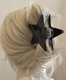 Elevate your hairstyle with the Star Shaped Acrylic Claw Clip, a chic and trendy accessory that adds a touch of celestial charm to any look. This playful star-shaped clip is designed for both style and function, offering a secure hold while bringing a fun, modern twist to your hair routine. Perfect for quick updos or keeping your hair neatly in place, this clip is a must-have for anyone looking to add a bit of sparkle to their day. Available in Silver and Black Quick Updos, Design Hair, Star Hair, Hair Claws, Hair Routine, Star Design, Hair Routines, Trendy Accessories, Star Designs