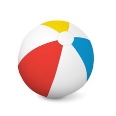 a colorful beach ball on a white background