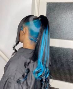 Senior Hairstyles, Underdye Hair, Wig Installs, Barbie Hairstyle, Sleek Ponytail Hairstyles, 13x4 Lace Front Wig, Peekaboo Hair, Beautiful Black Hair, Cute Hair Colors