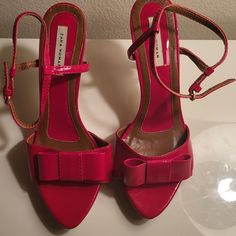 Zara Sandals Heels Red Size 9 Unused Red Party Sandals With Heel Loop, Red Summer Heels For Formal Occasions, Pink Sandals With Red Sole And Round Toe, Red Sandals With Padded Heel And Ankle Strap, Pink Sandals With Round Toe, Party Sandals With Red Sole And Wedge Heel, Red High Heel Sandals For Formal Occasions, Red Wedge Heel Sandals For Evening, Red Wedge Heels For Evening