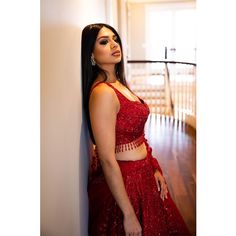 Merlot Lehenga Lehenga Red, Bridal Outfit, Red Skirt, Indian Clothes, Change Image, Modern Bridal, Red Sequin, Red Skirts, Silk Organza