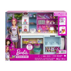 the barbie kitchen playset is in its box