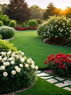 Small Flower Garden, Flower Landscaping, Beautiful Flower Garden, Country Garden Design, Large Backyard Landscaping, Small Garden Ideas, Beautiful Home Gardens, Plant House, Easy Landscaping