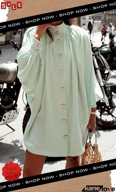 Oversized Button Puff Sleeve Shirt Dress Oversized Button Blouse For Spring, Oversized Green Blouse With Buttons, Spring Bishop Sleeve Blouse With Buttons, Kay Kay, Puff Sleeve Shirt, Button Down Shirt Dress, Maxi Gown, Dress Shirt Sleeves, Maxi Gowns