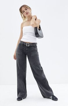 Low Rise Baggy Jeans, Jeans Pacsun, Pacsun Jeans, Curve Jeans, Pant Shirt, Skirted Swimwear, Short Rompers, Dream Clothes, Baggy Jeans