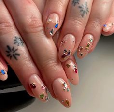 Short Gemstone Nails, Nail Makeover, Bubble Nails, Nail Jewels, Short Almond, Minimal Nails, Nail Envy, Gem Nails