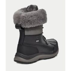 UGG AUSTRALIAWoman's SizeStyle: Adirondack III (3rd edition)Color: BlackThis is the third edition in a long line of styles & functions that only Ugg can providePlush fur trim & liningSmooth leather body & suedeWaterproof Designed to help protect against heavy weather conditionstreated with water-repellent coatingWhite spider rubber made for high friction and durabilityNon-marking rubber compound offers enhanced traction on wet & dry surfacesDryTech membrane, which forms a waterproof barrier for Ugg Adirondack, Ugg Boots Australia, Snow Fashion, Cold Weather Fashion, Stylish Boots, Ugg Australia, Women Supporting Women, Handbags For Men, Womens Uggs