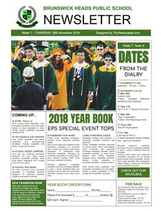 the front page of a news paper with students in graduation caps and gowns on it