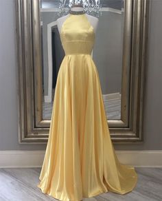 Yellow Prom Dress Long, Yellow Prom Dresses, Women Formal Dress, Dresses For Women Formal, Yellow Prom Dress, Yellow Evening Dresses, Yellow Prom, Gown Pictures, Gala Party