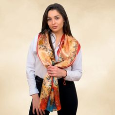 A handmade silk scarf in red and beige colors, that is made from 100% pure silk in the village of silk in Europe, is named Soufli. The weave of the scarf comes with 12mm thickness. It is finished by hand by experienced workers in our region with dimensions of 50x180 and weight of 45gr. It is a product made from thread that is produced by the silkworm, which feeds only on berry leaves, and its care belongs in natural products, not artificial. Thereafter, it is washed by hand with liquid soap, it dries in a shadowy place and it is ironed damp with a hot iron. It can be worn around the neck, giving a colored tone in each outfit. Because of the pure silk, it is friendly on skin, while keeping you warm in the winter and cooling you down in the summer. It stands out because it brings out colours Elegant Beige Silk Scarf For Gift, Traditional Red Scarves As Gift, Traditional Red Scarves For Gifts, Traditional Beige Silk Scarves, Beige Silk Shawl Scarf, Bohemian Silk Scarves For Gifts, Bohemian Silk Scarves As Gifts, Bohemian Silk Scarf As A Gift, Red Shawl Scarf For Gift