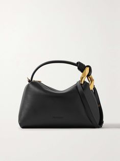 Shop JW ANDERSON Chain-embellished leather shoulder bag, Explore the latest JW ANDERSON women's collection today on NET A PORTER Jw Anderson Bag, Beauty Finds, Classic Bags, Pretty Bags, Jw Anderson, Black Shoulder Bag, Designer Shoulder Bags, Youthful Skin, Chic Accessories