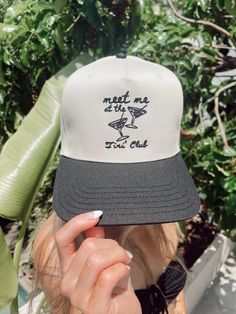 Meet me at the tini club :) The perfect hat for all summer long + a cute one for bach trips as well! If on preorder, will ship within 2 weeks of order date - Bachelorette Hats, Fox Wedding, Trucker Hat Black, Vintage Trucker Hat, Black Trucker Hat, Bachelorette Party Planning, Vintage Trucker Hats, Bachelorette Trip, Crop Top Sweatshirt