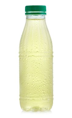 a bottle of lemonade on a white background