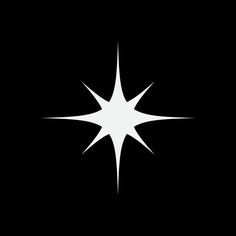 a white star on a black background