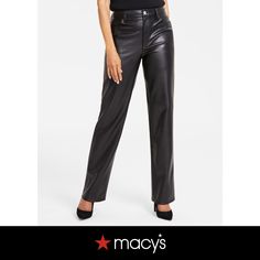 out of stock Black Leather Pants, Short Legs, Modern Wardrobe, Faux Leather Fabric, Faux Leather Pants, Deep Black, Leather Fabric, Straight Leg Pants, Workout Pants