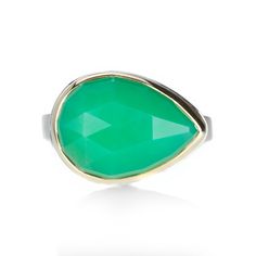 Jamie Joseph Teardrop Chrysoprase Ring | Quadrum Gallery Jamie Joseph Jewelry, Rings Emerald, Chrysoprase Ring, Stone Necklaces, Heart Chakra, Stone Necklace, Rose Cut, Gemstone Earrings, Semiprecious Stones