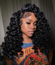 Curly Side Part Frontal, Birthday Photo Shoot Hairstyles, Birthday Vacation Hairstyles For Black Women, Side Part Wand Curls Wig, Side Part Quick Weave Wand Curls, Side Part Curls Natural Hair, Two Braids Curly Hair Wig, Half Up Half Down With Wand Curls, Deep Wave Wig With Wand Curls