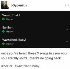 Song Names Aesthetic, Best Spotify Playlists For Every Mood, Song Recommendations Aesthetic, Music Asks, Hozier Playlist, Playlist Names Funny, Hozier Songs, Playlist Vibes, Best Spotify Playlists