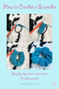 how to crochet a scrunchie step by step with instructions